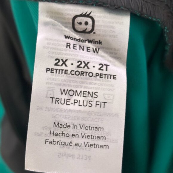 New WonderWink 5134 2X Petite Scrub Pants True-Plus Fit High Rise Cargo - Picture 4 of 5